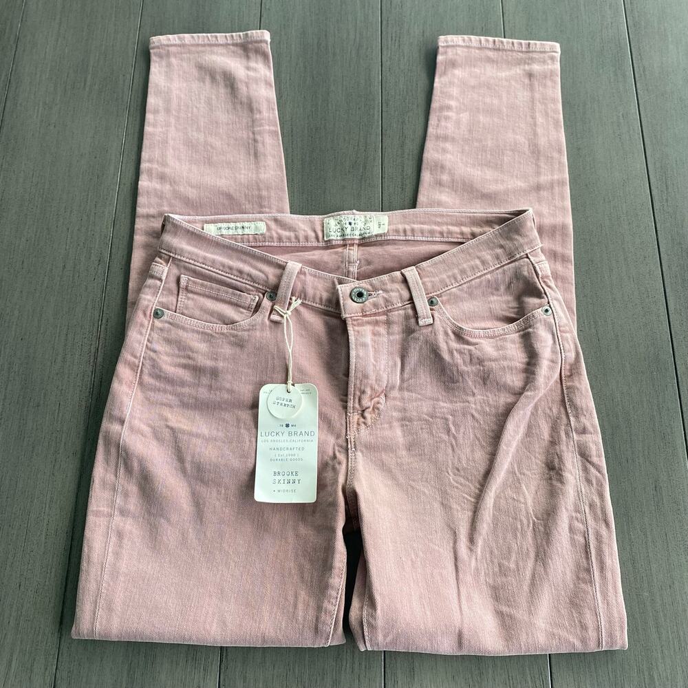 Lucky Brand Brooke Skinny Jeans • Dusty Rose • Women’s 27x29 • NWT
